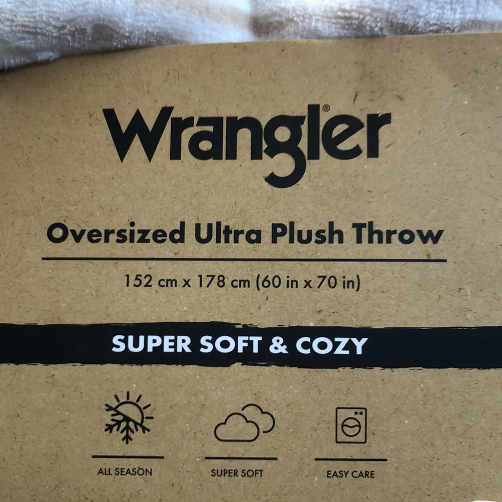 Wrangler Multicolor Striped Blanket - Red, Orange, and White